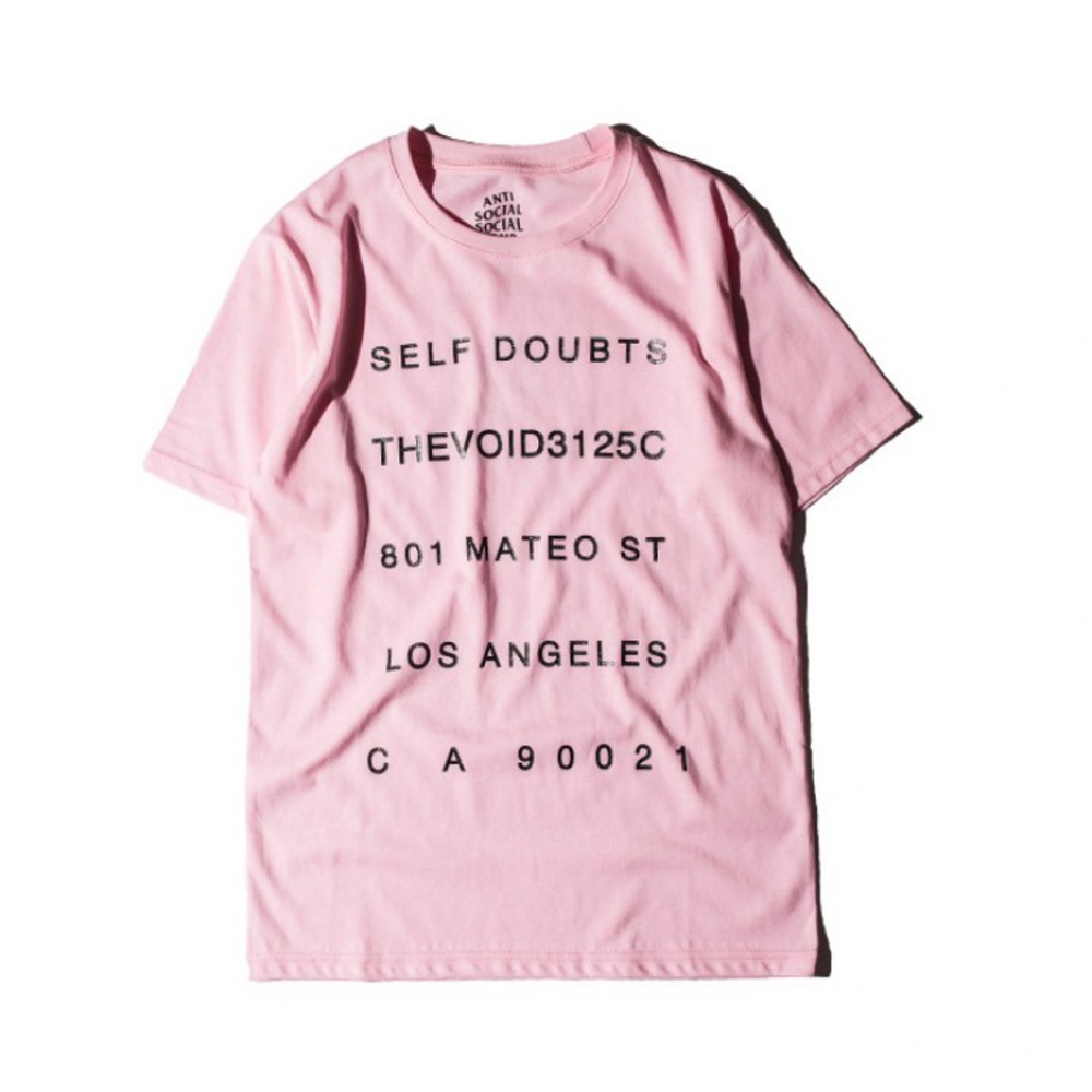 Pink Anti Social Self Doubt Pink Tee